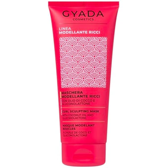 GYADA COSMETICS , CURLY MODELLING MASK FOR DRY AND FRIZZY HAIR, GIVES SOFTNESS, ELASTICITY, DEFINITION, DETANGLING AND ANTI-FRIZZ EFFECT, WITH COCONUT OIL AND GLUCONOLACTONE, 200ML - Image 1